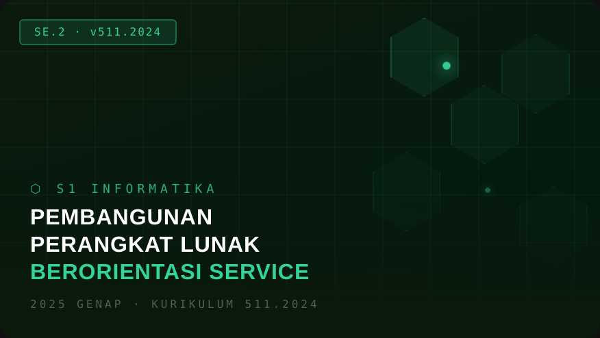 2025 Genap | Pembangunan Perangkat Lunak Berorientasi Service (SE.2)